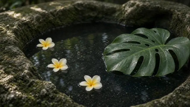 Clear water in soft light